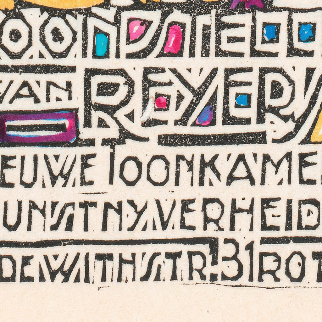 Aankondiging van een tentoonstelling van Reijer Stolk in Rotterdam 1906 Reijer Stolk 8 mockup