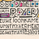 Aankondiging van een tentoonstelling van Reijer Stolk in Rotterdam 1906 Reijer Stolk 8 mockup