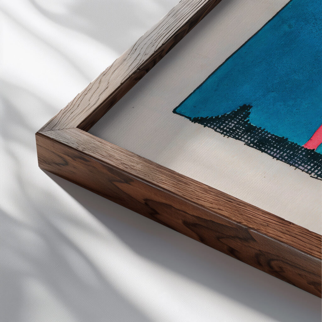 Abend around 1921 Karl Wiener close up dark wood mockup