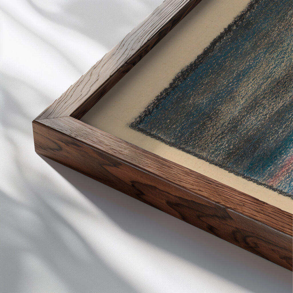 Abend around 1924 Karl Wiener close up dark wood mockup