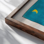 Abendnebel around 1921 Karl Wiener close up dark wood mockup