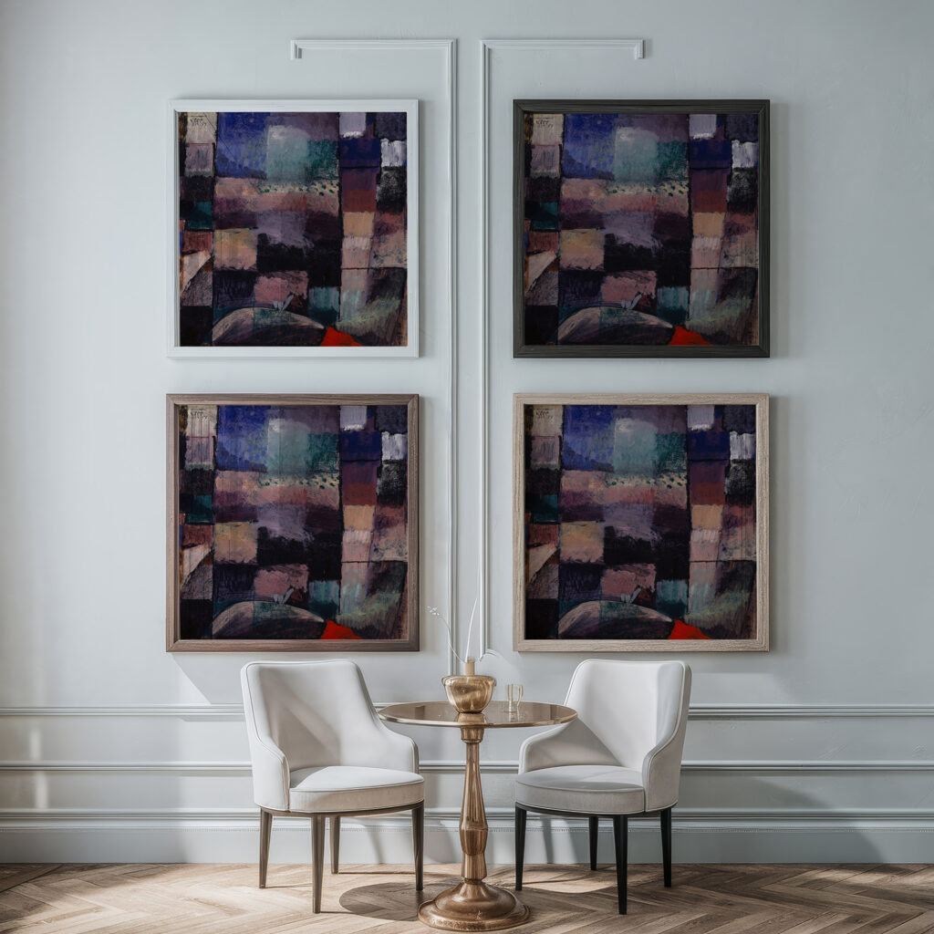 About a motif from Hammamet 1914 Paul Klee framed posters mockup