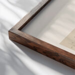 About the Town 1926 Paul Klee close up dark wood mockup