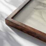 Abstract 19th century After Auguste Rodin 2 close up dark wood mockup