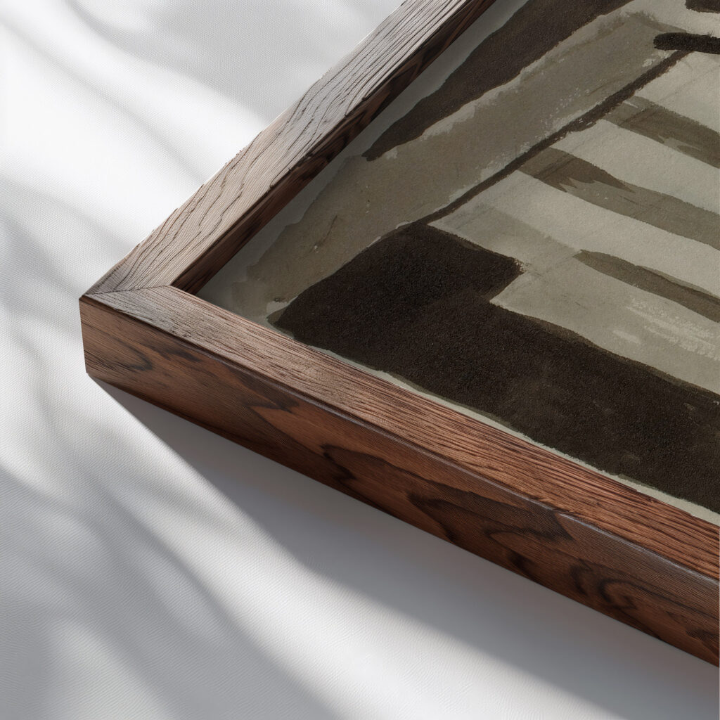 Abstract 3 Carl Newman close up dark wood mockup