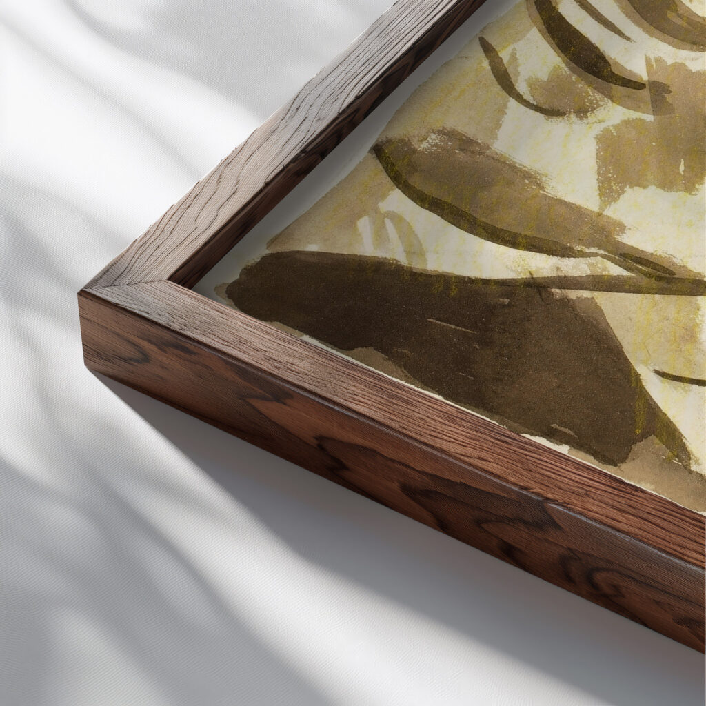 Abstract 4 Carl Newman close up dark wood mockup