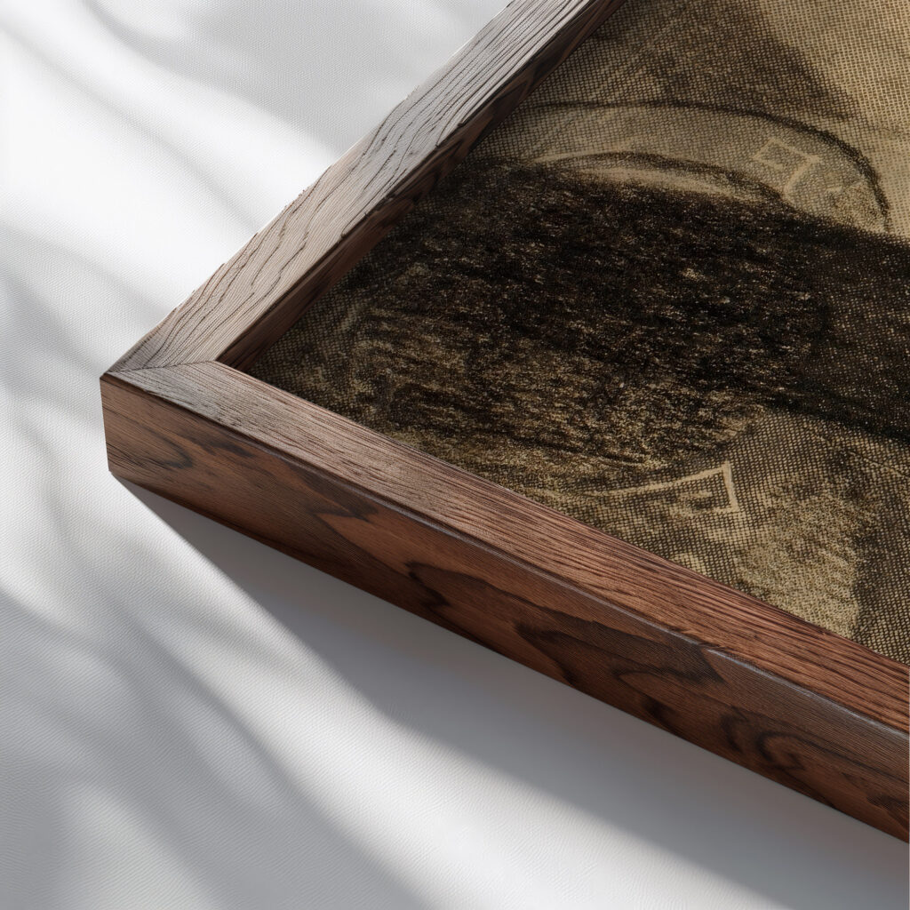 Abstract 6 Carl Newman close up dark wood mockup