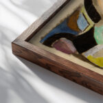 Abstract Carl Newman 1 close up dark wood mockup