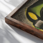 Abstract Composition circa 1914 Henri Gaudier Brzeska close up dark wood mockup