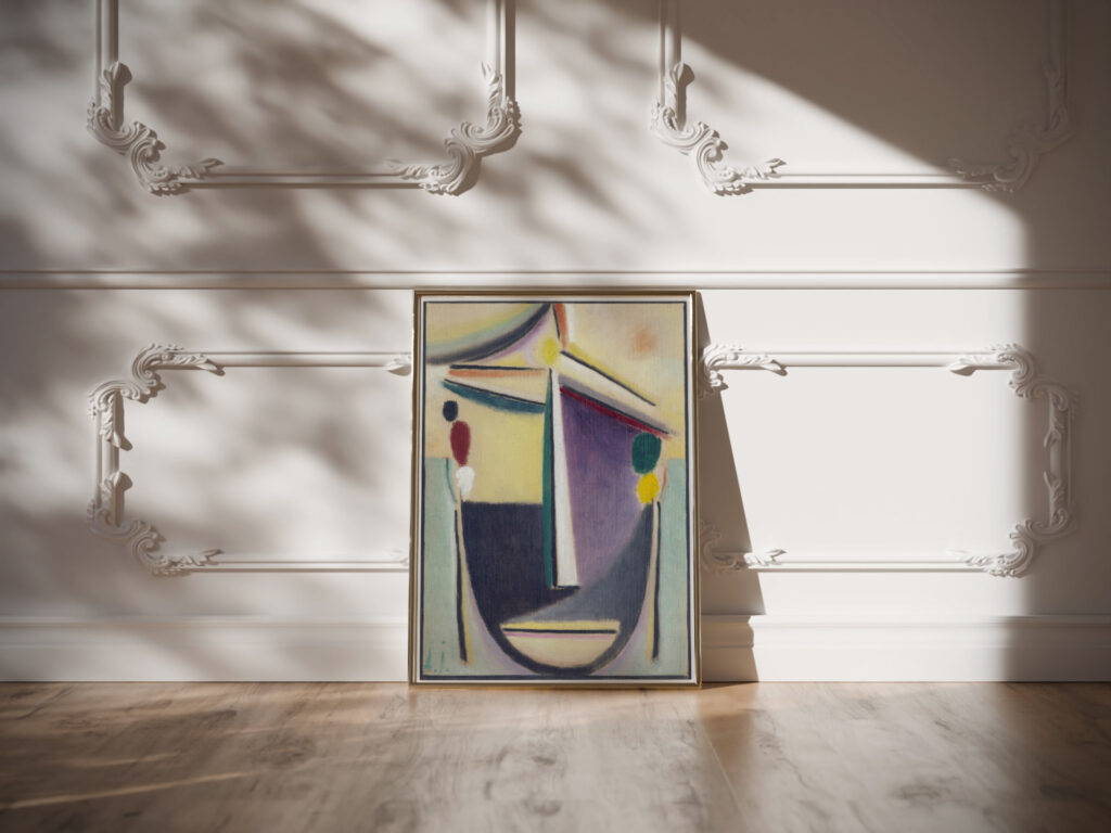 Abstract Head Black Yellow Purple around 1922 Alexej von Jawlensky video mockup