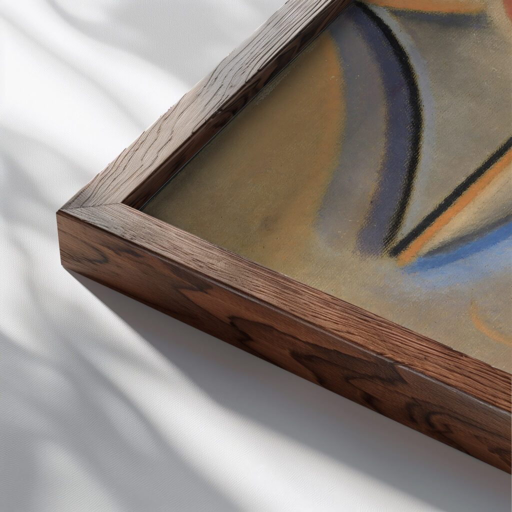 Abstract Head Evening 1927 Alexej von Jawlensky close up dark wood mockup