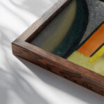 Abstract Head Inner Vision Green Gold 1926 Alexej von Jawlensky close up dark wood mockup