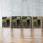 Abstract Head Inner Vision Green Gold 1926 Alexej von Jawlensky framed posters mockup