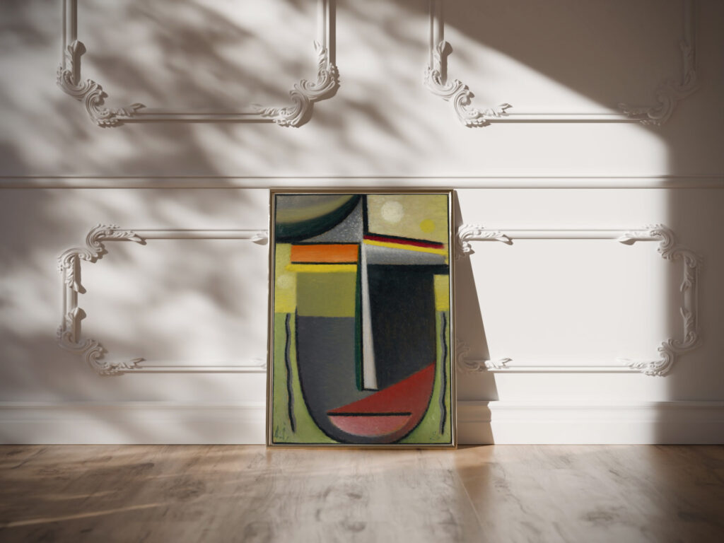 Abstract Head Inner Vision Green Gold 1926 Alexej von Jawlensky video mockup