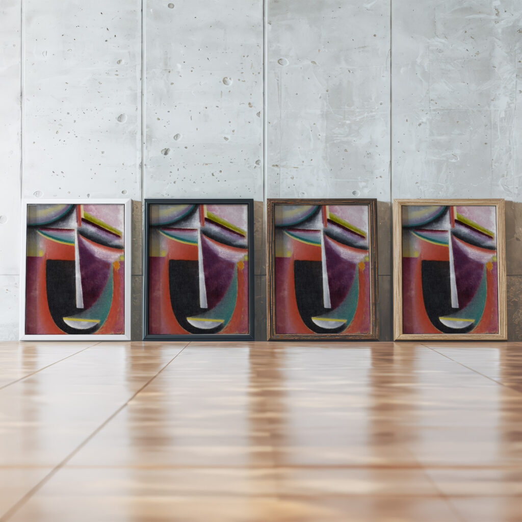 Abstract Head Mysterium 1925 Alexej von Jawlensky framed posters mockup