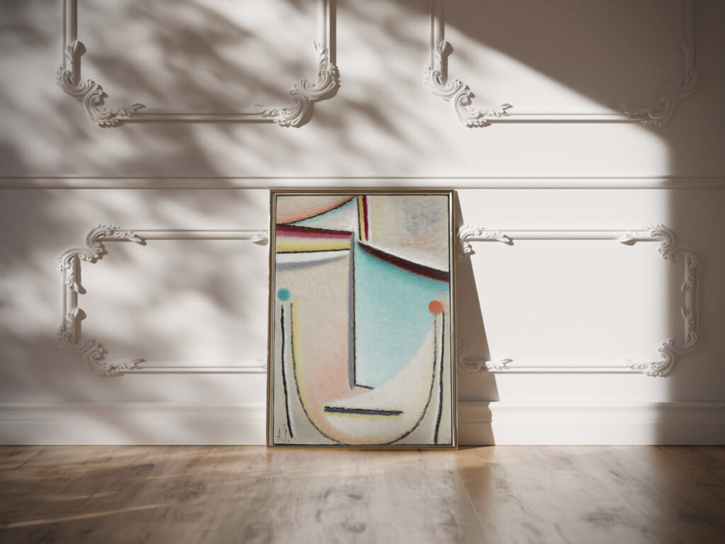 Abstract HeadPink Light Blue 1929 Alexej von Jawlensky video mockup