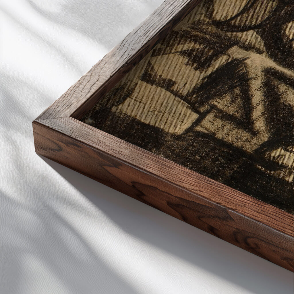 Abstract II Carl Newman 1 close up dark wood mockup