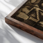 Abstract II Carl Newman 1 close up dark wood mockup