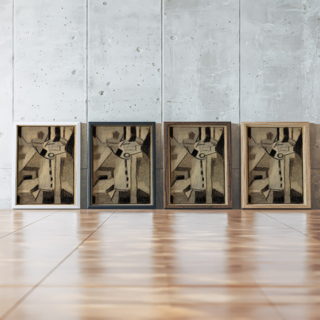 Abstract II Carl Newman framed posters mockup