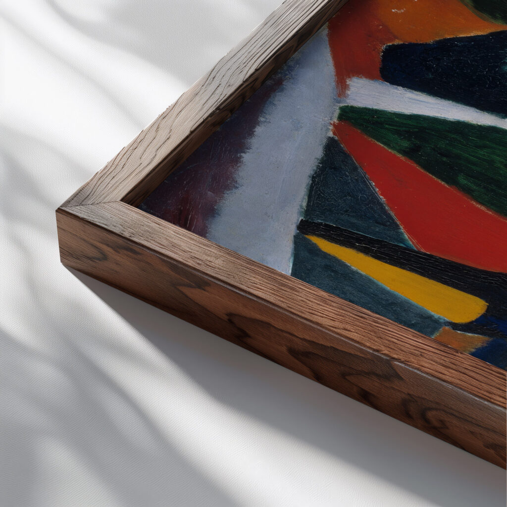 Abstract Landscape 1915 1916 Henry Lyman Sayen close up dark wood mockup