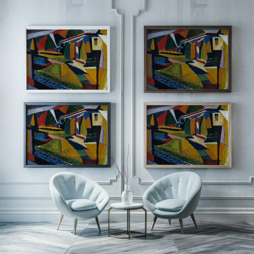 Abstract Landscape 1915 1916 Henry Lyman Sayen framed posters mockup