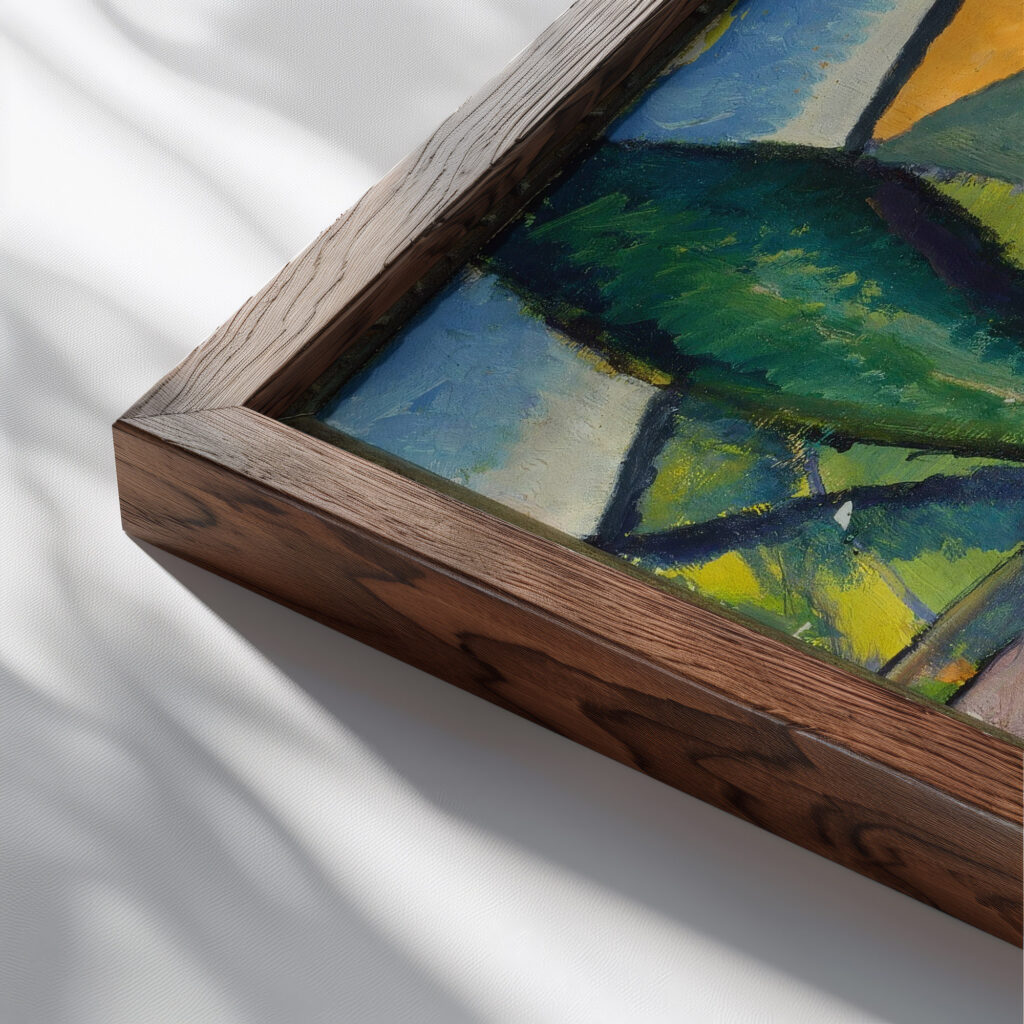 Abstract Landscape Charles H. Walther close up dark wood mockup