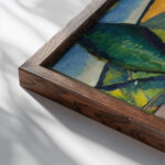 Abstract Landscape Charles H. Walther close up dark wood mockup