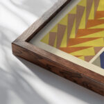 Abstract Pattern Portfolio Pl.16 1930 Mizuki Heitaro close up dark wood mockup