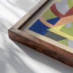 Abstract Pattern Portfolio Pl.26 1930 Mizuki Heitaro close up dark wood mockup