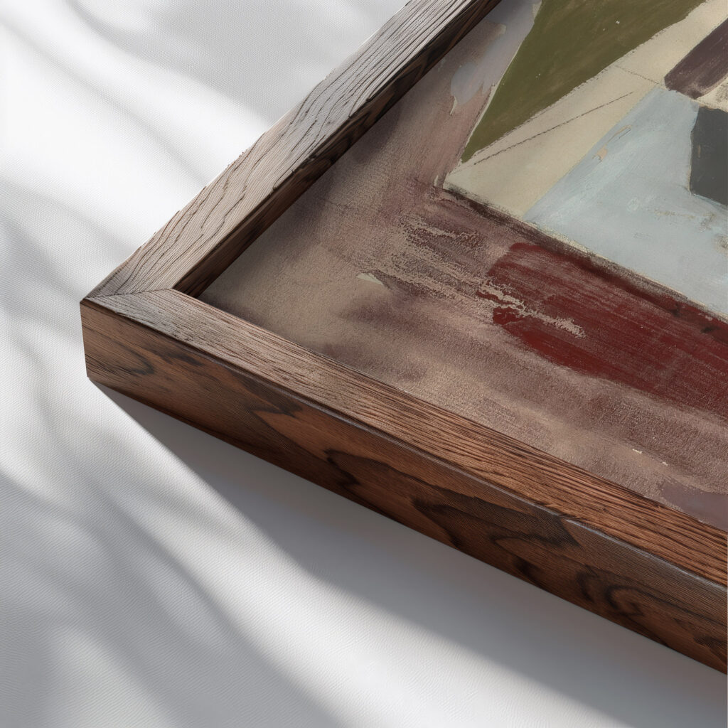 Abstract Portrait Alfred Henry Maurer close up dark wood mockup