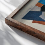 Abstract Still Life 1919 Enrico Prampolini close up dark wood mockup