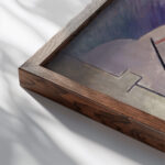 Abstract composition I 1917 18 Viking Eggeling close up dark wood mockup