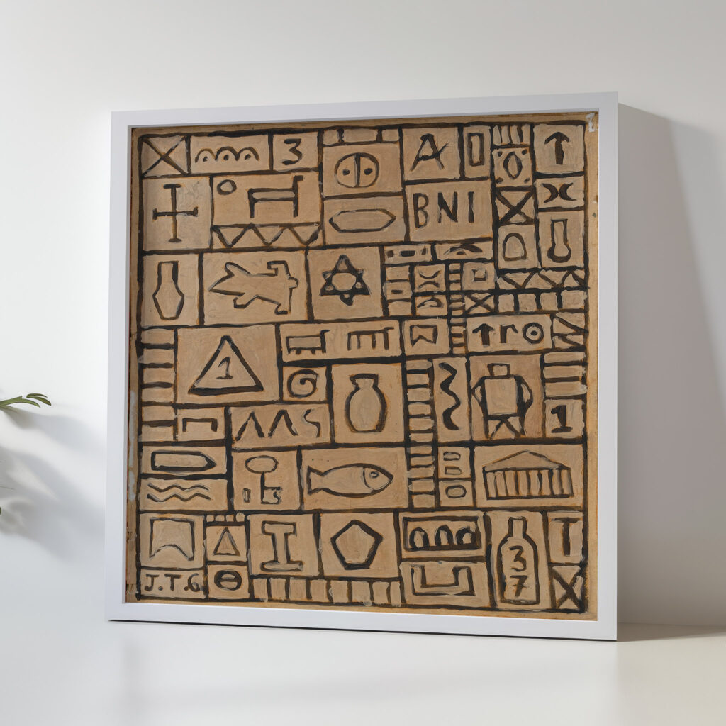 Abstract design Joaquin Torres Garcia 5 mockup