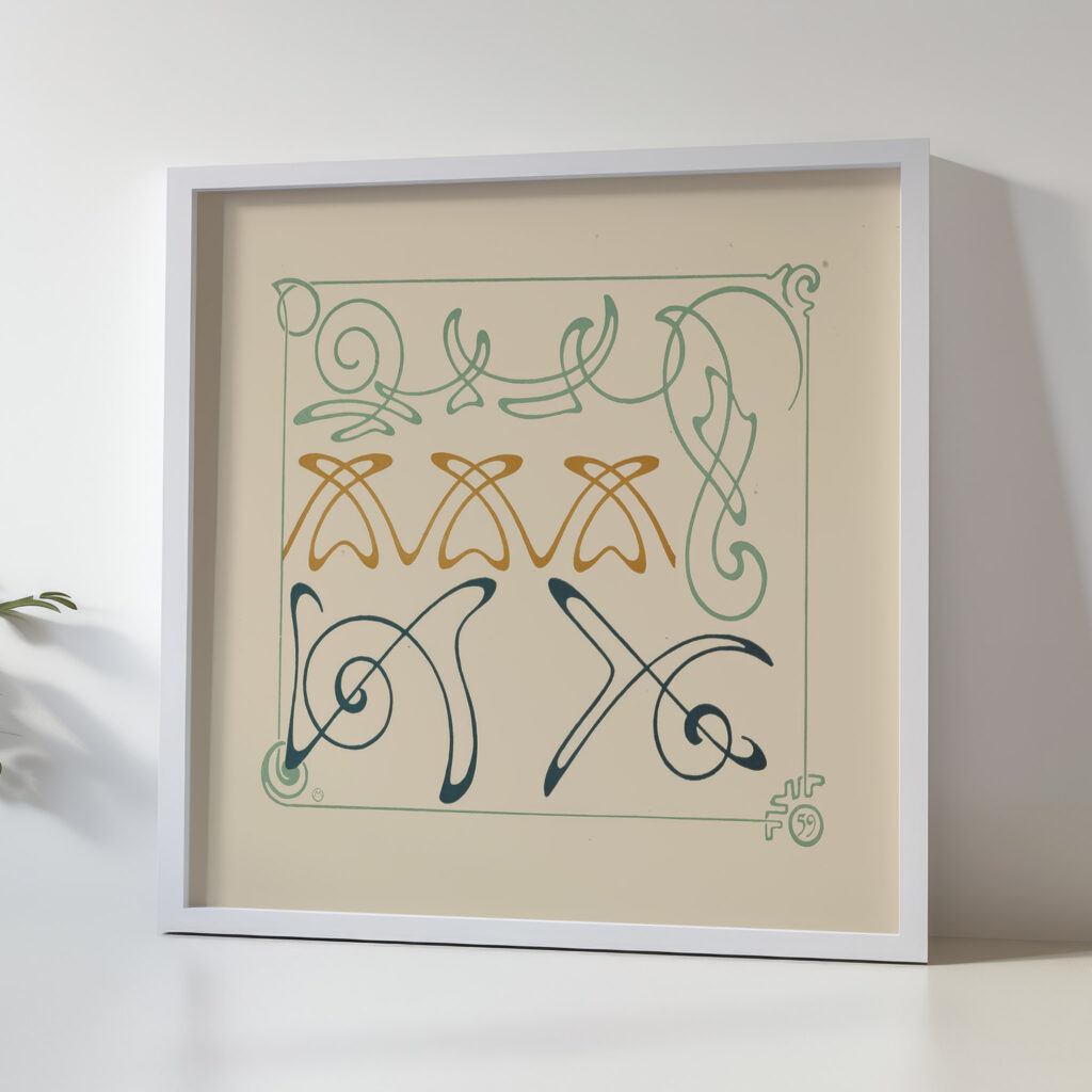 Abstract design based on arabesques 1900 Alphonse Mucha 1 5 mockup