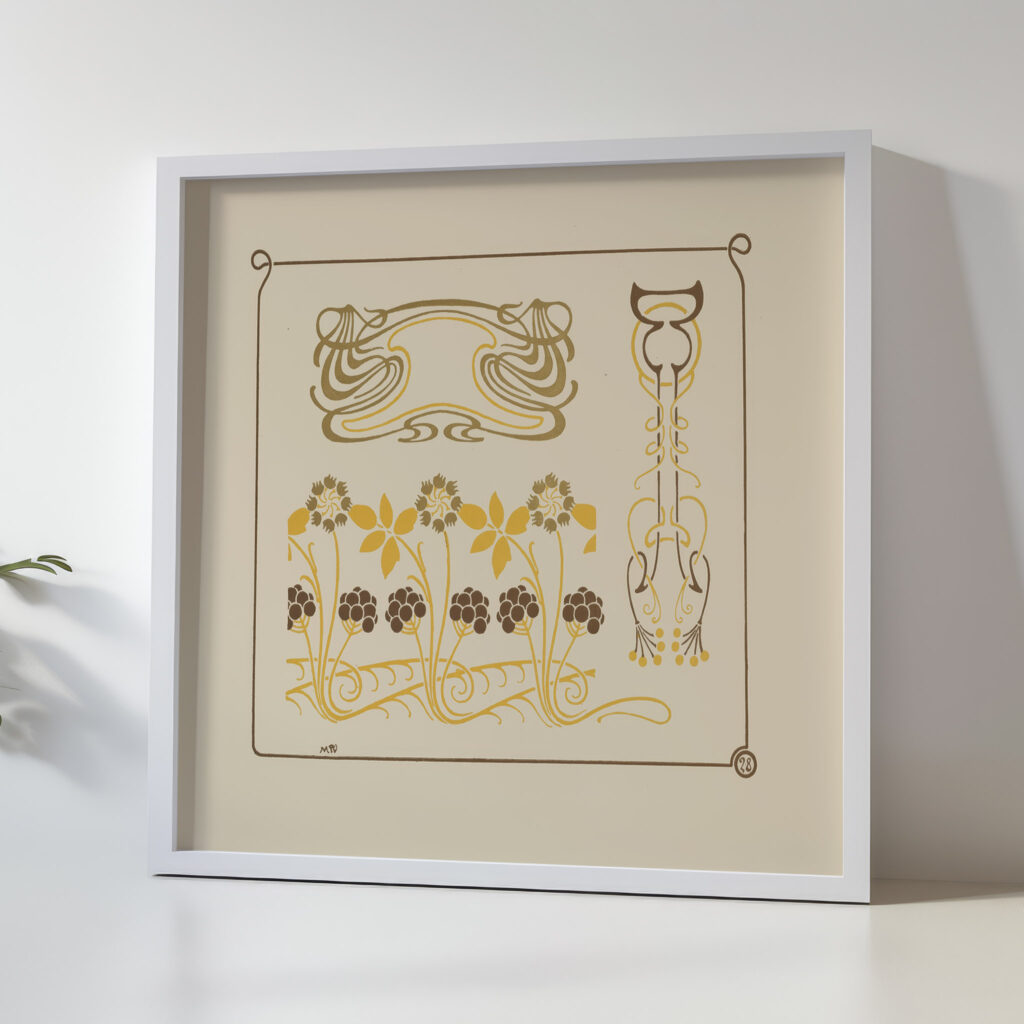 Abstract design based on berries and arabesques 1900 Maurice Pillard Verneuil 5 mockup