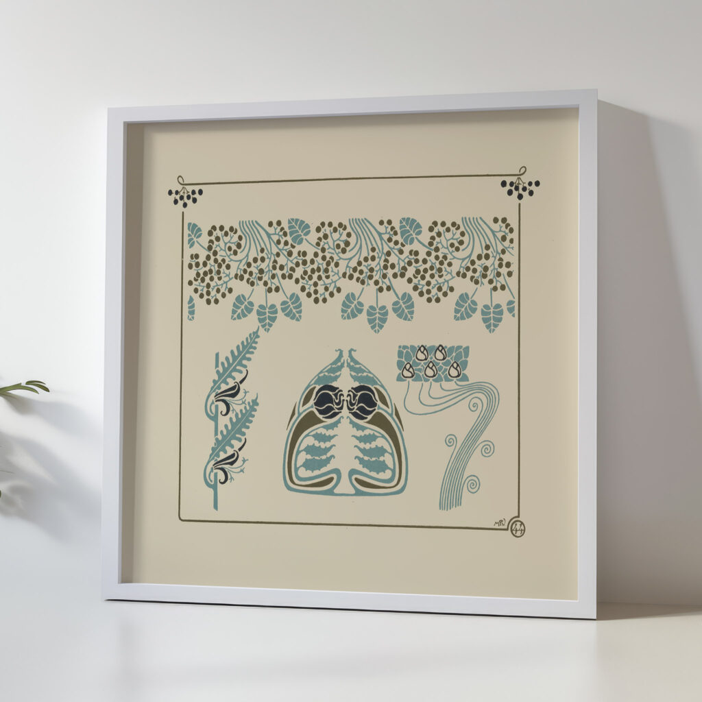 Abstract design based on berries and flowers 1900 Maurice Pillard Verneuil 5 mockup