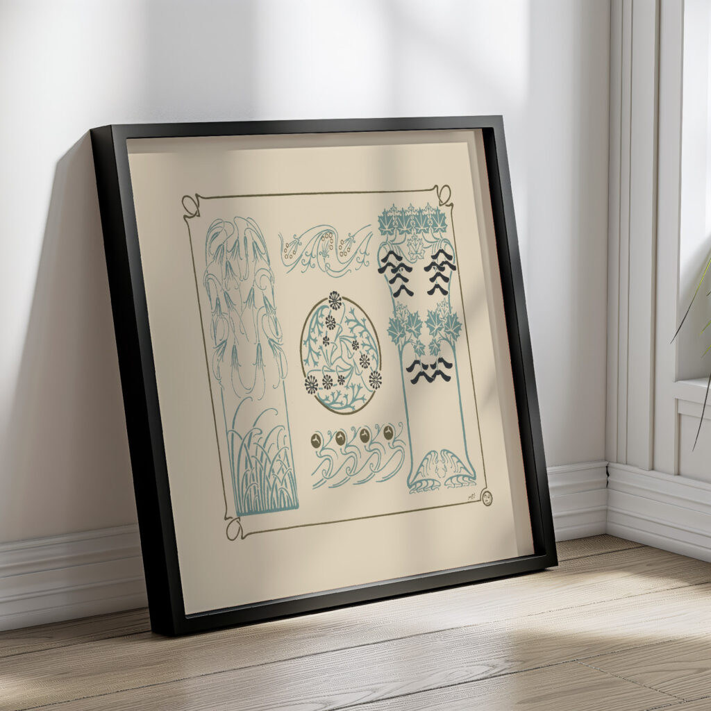 Abstract design based on berries leaves grasses 1900 Maurice Pillard Verneuil 4 mockup