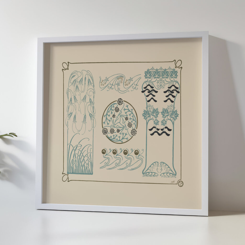 Abstract design based on berries leaves grasses 1900 Maurice Pillard Verneuil 5 mockup