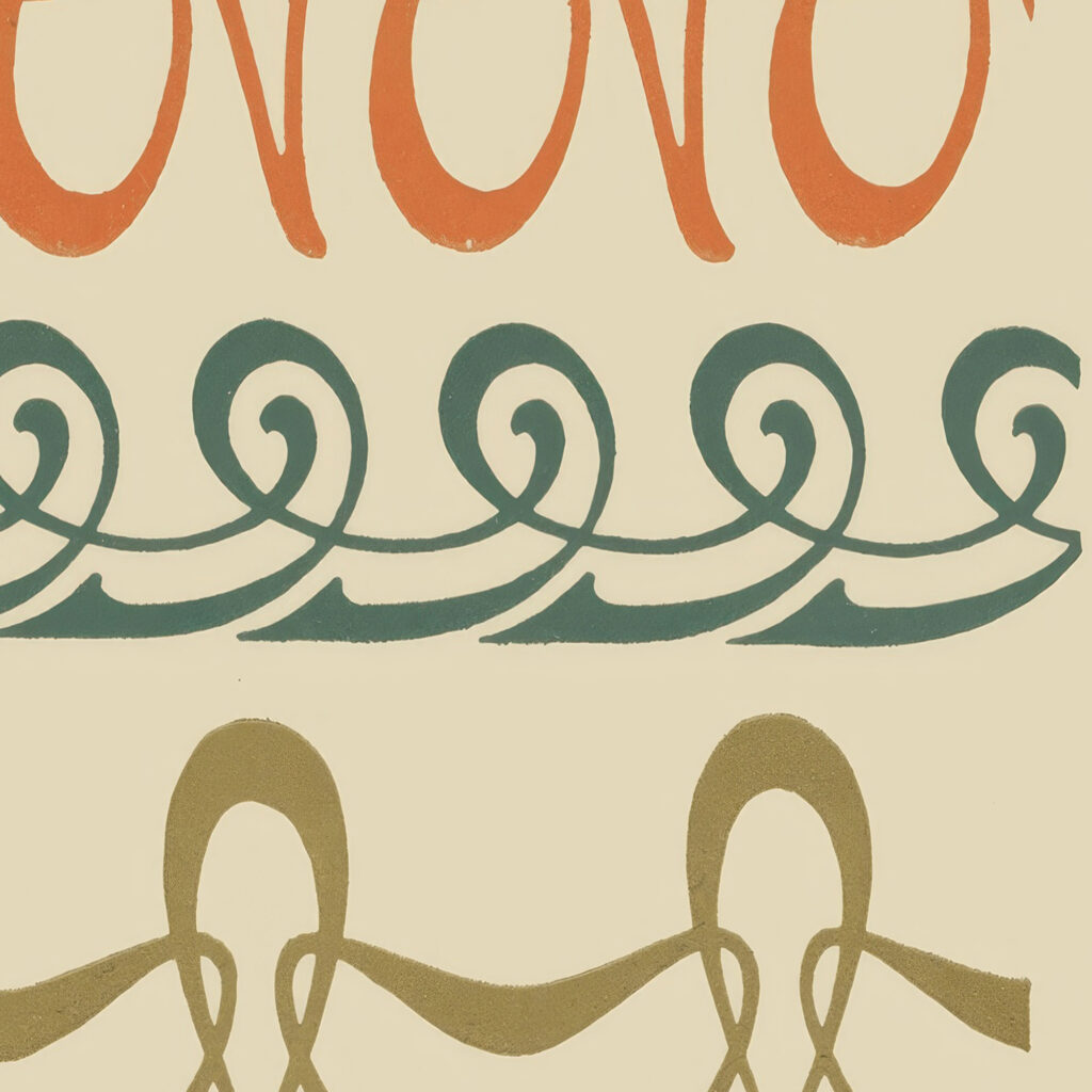 Abstract design based on curvilinear shapes 1900 Maurice Pillard Verneuil 1 8 mockup