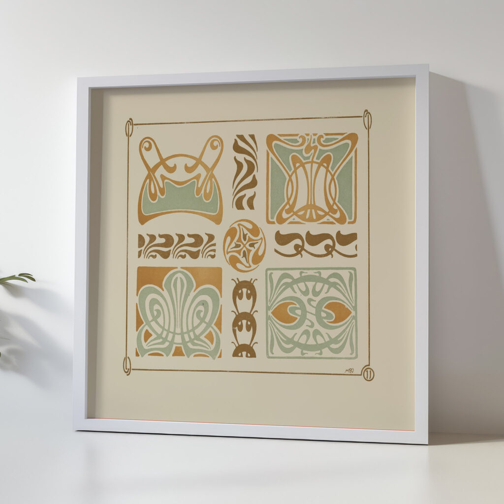 Abstract design based on curvilinear shapes 1900 Maurice Pillard Verneuil 5 mockup