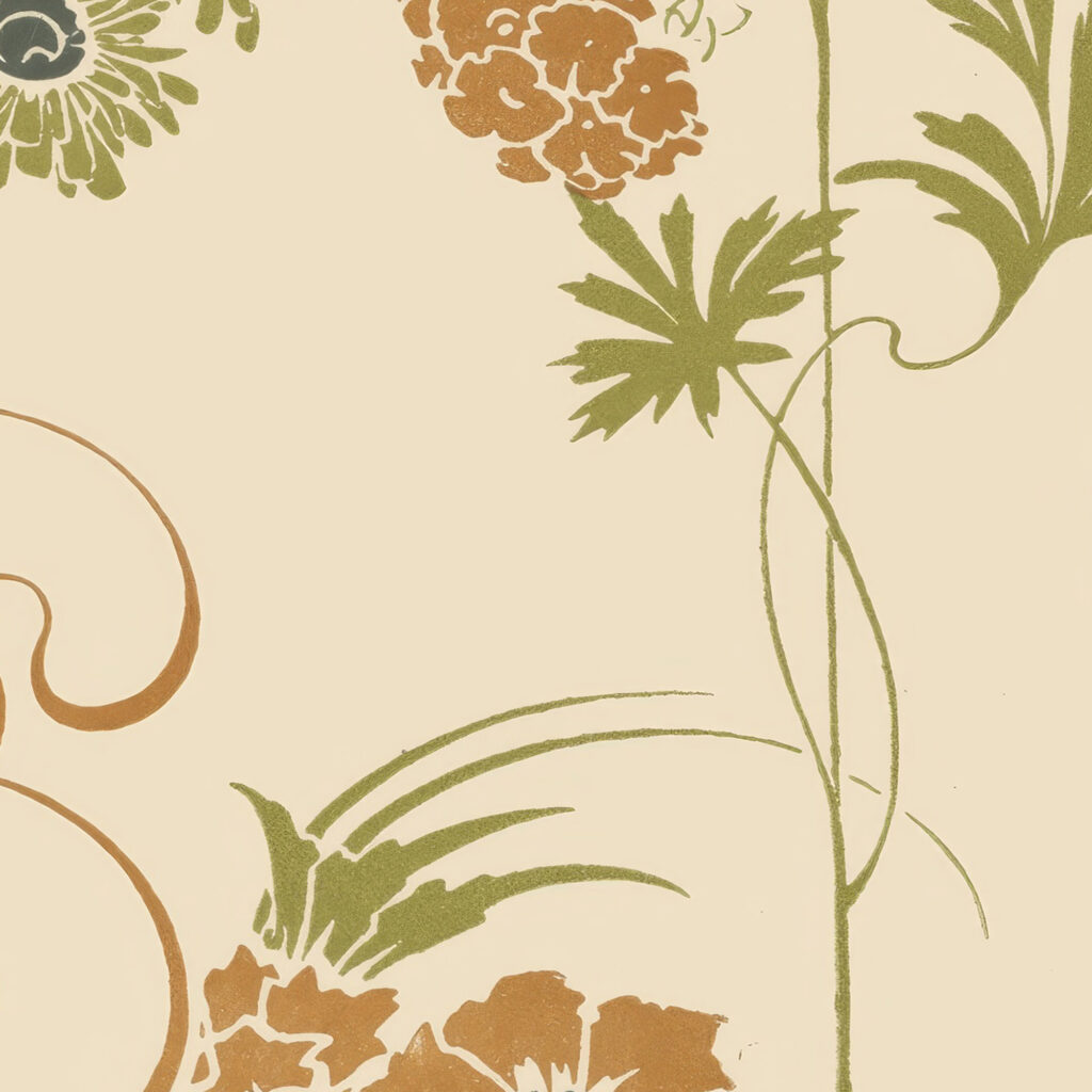 Abstract design based on flowers and arabesques. 1900 Alphonse Mucha 8 mockup