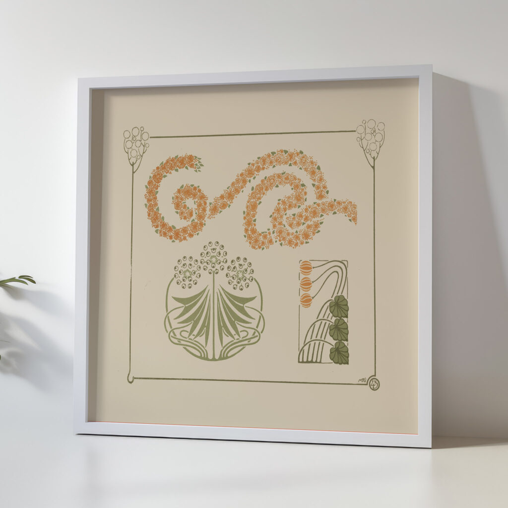 Abstract design based on flowers and garlands 1900 Maurice Pillard Verneuil 5 mockup