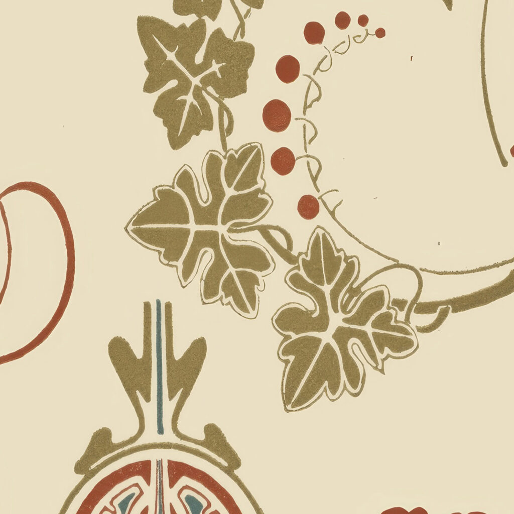 Abstract design based on flowers and leaves 1900 Alphonse Mucha 8 mockup