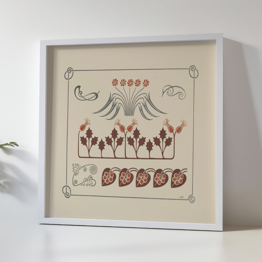 Abstract design based on flowers and leaves 1900 Maurice Pillard Verneuil 5 mockup