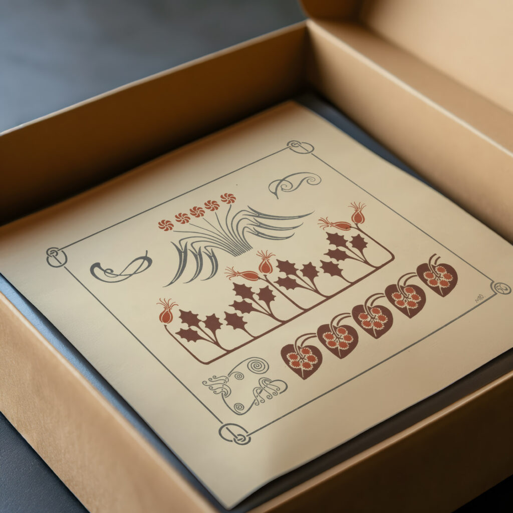 Abstract design based on flowers and leaves 1900 Maurice Pillard Verneuil video mockup