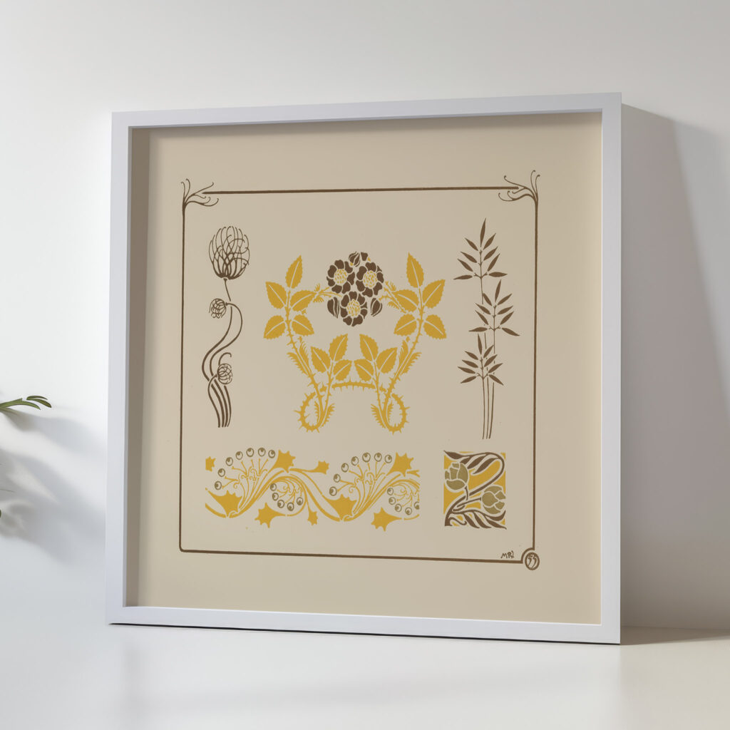 Abstract design based on flowers and thorns. 1900 Maurice Pillard Verneuil 5 mockup