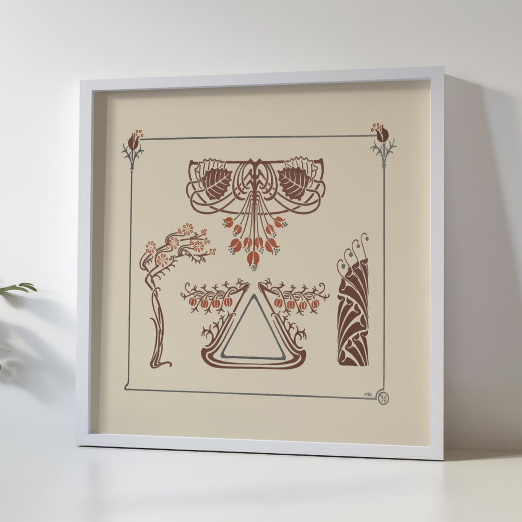 Abstract design based on flowers. 1900 Maurice Pillard Verneuil 5 mockup