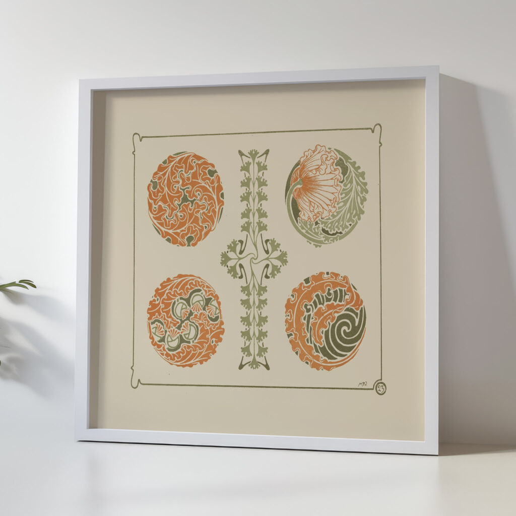 Abstract design based on leaf shapes. 1900 Maurice Pillard Verneuil 5 mockup