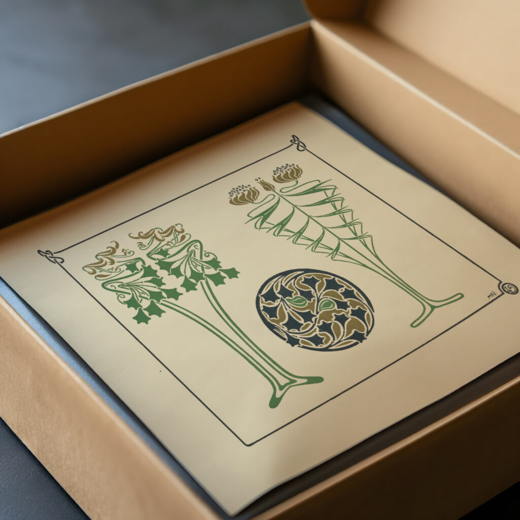 Abstract design based on leaves 1900 Maurice Pillard Verneuil video mockup