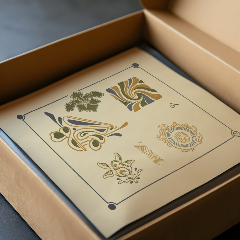 Abstract design based on leaves and arabesques 1900 George Auriol video mockup